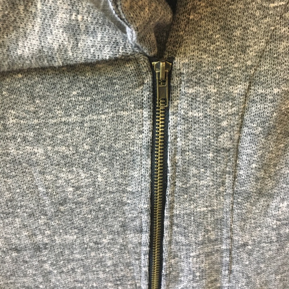 Mystree Gray Moto Sweater Jacket - Picture 2 of 7